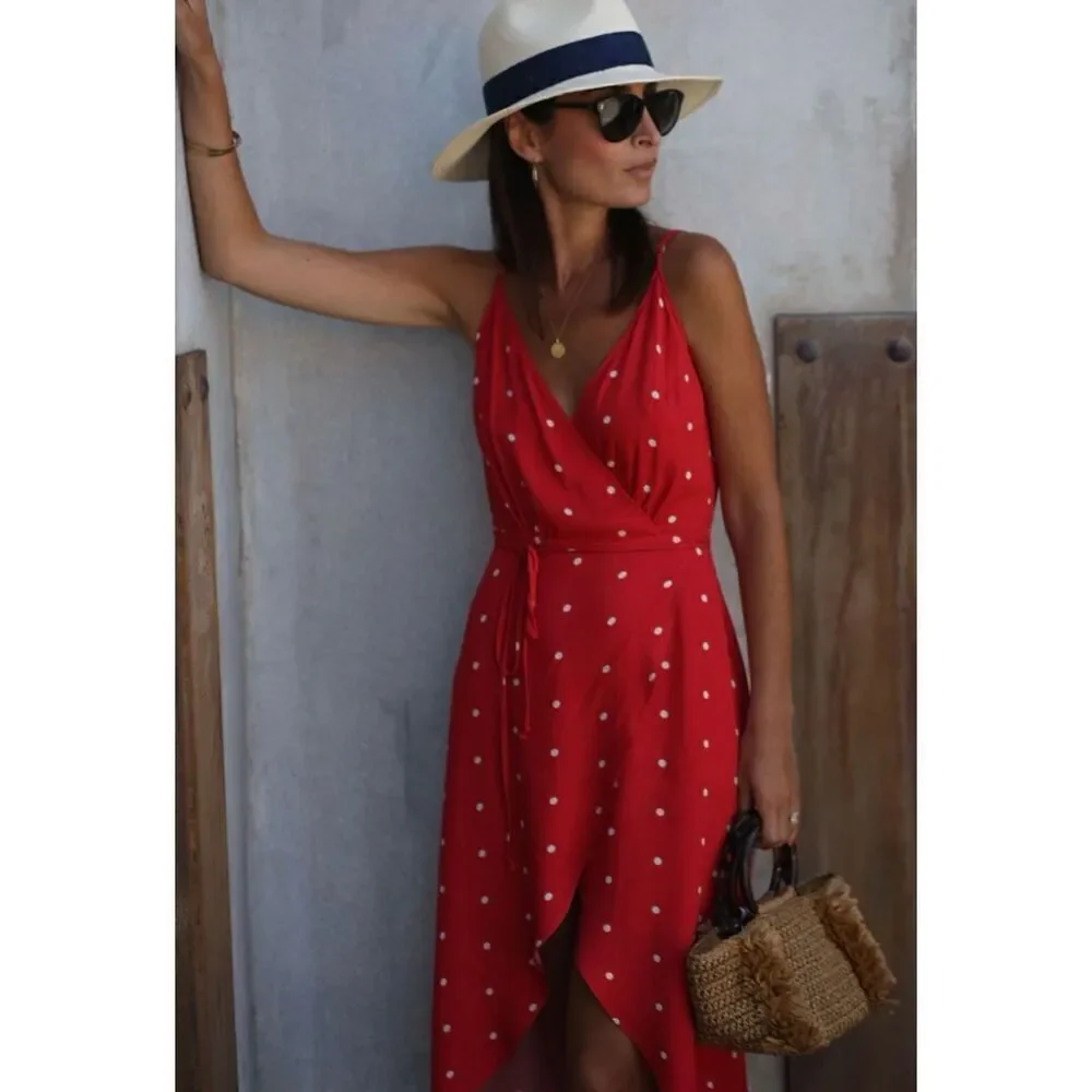 Reformation Red Polka Dot Dress